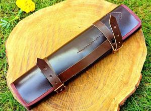 Steel Craft International Hand Forged 4-Piece Powder Coating Chef <b>Knife</b> <b>Set</b> 67-Layer Serrated Edge Blades Wooden Handles <b>Sharp</b> - Product Image 6