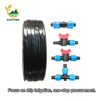 Selang Irigasi Tetes Pipih 16mm 0.15-0.4mm HDPE 100% Bahan Baru Kustom Inline Embedded untuk Pertanian dan Rumah Kaca
