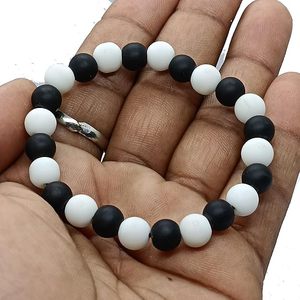 High Quality white Black Karungali Crystal Bead Bracelet Romantic Gift Fashion Charm Jewelry for Men Women Energy Meditation - Product Image 6