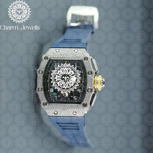 Reloj de Lujo para Hombre Charm Jewells, de Acero Inoxidable, Caja Cuadrada de 40 mm, Movimiento Mecánico, Esfera de Cristal, Cronógrafo, Fecha Automática, 10 Bar - Product Image 1