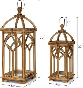 Great Quality In Responsible Price Wooden <b>Lantern</b> Decorative <b>Candle</b> Holder For <b>Large</b> Wedding Event And Home Decoration - Product Image 3