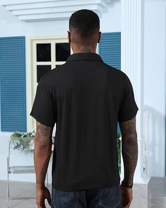 Chemises décontractées en maille respirante à manches courtes pour hommes, avec impression de logo personnalisée, fabriquées au Pakistan, à prix abordable - Product Image 3