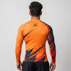 Breathable <b>Mens</b> Rash Guard <b>Compression</b> Sports Top With Stretch Fabric <b>For</b> Water Sports Gym And Outdoor Training - Product Image 5