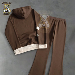 Conjunto de Sudadera con Capucha y Pantalones Deportivos de Algodón Grueso, Marca Privada OEM, Impresión de Logotipo Personalizada, Ropa de Alta Calidad, Chándal Moderno para Hombre - Product Image 3