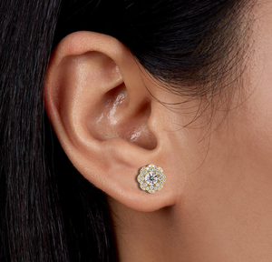 Pendientes de Oro Vintage de Alta Pureza con Diamantes Cultivados en Laboratorio Betterstar, Corte Brillante, Diseño de Gota, Certificados por IGI, Joyería para Mujer - Product Image 4