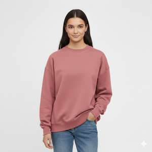 Sudadera de Mujer, Oversize, con Logotipo Estampado en la Parte Delantera, Casual, de Invierno, Cuello Redondo, Felpa Suave Premium, Manga Larga - Product Image 1