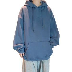 เสื้อฮู้ดผู้ชายผ้าฟลีซ โพลีเอสเตอร์/คอตตอน ทรงหลวม มีซับใน สีพื้น ไซส์ใหญ่ สำหรับฤดูหนาว - Product Image 3