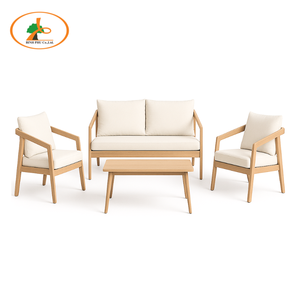 Sofá duradero de madera para exteriores | 2 plazas con cojines para jardines, villas y hoteles | Directo del fabricante de Vietnam - Product Image 3