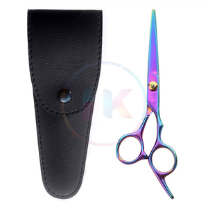 Rainbow Color Sharp Blade Hair Styling Tools <b>Left</b> <b>Handed</b> <b>Scissors</b> Custom Branding Acceptable Barber Shears - Product Image 4