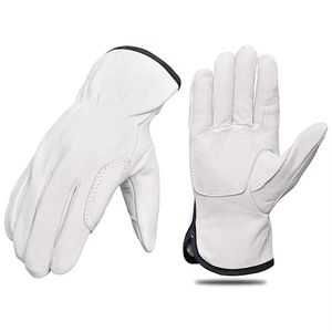 Guantes de Conducción de Cuero de Cabra de Primera Calidad, Cómodos y Protectores, con Palma y Puño Reforzados - Product Image 6