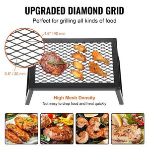 Outdoor Open Flame Cooking Folding Campfire Grilling Rack for <b>Camping</b> Grills - Product Image 4