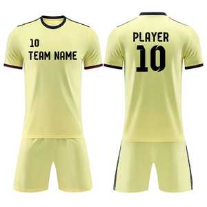 Camiseta de Fútbol Sublimada Personalizada para Hombre, Manga Corta, Amarilla, Uniforme de Equipo, Secado Rápido, Corte Regular, Todas las Temporadas, Cuello Redondo para Adultos - Product Image 5