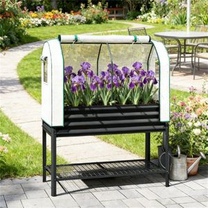 Serre de jardin surélevée pour plantation noire - Product Image 1