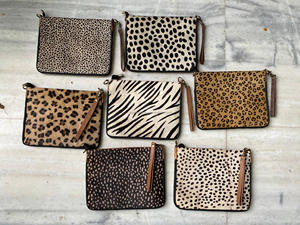 กระเป๋าถือหนังวัวพิมพ์ลายสัตว์แท้คุณภาพสูง, คุณภาพพรีเมียมกระเป๋าถือหนังวัว100% อเนกประสงค์ใส่ข้อมือได้มาก - Product Image 3