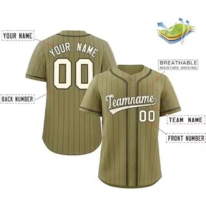 Camiseta de Béisbol Personalizada por Sublimación, Uniforme Transpirable de Poliéster para Hombre, Camiseta de Softbol con Bordado y Estampado en Blanco para la Venta - Product Image 2