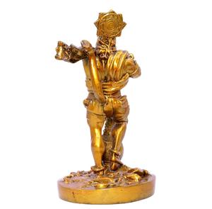 Estatua Tradicional de Lord Hanuman Hecha a Mano en Poliresina Dorada, Ecológica, con Gada, para Decoración del Hogar y Templo, Figura Religiosa - Product Image 3