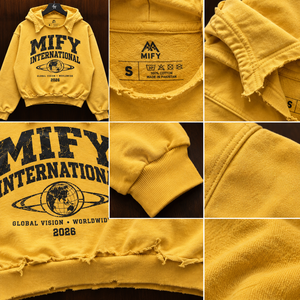 Sweat à capuche personnalisé, effet délavé, style vintage premium, streetwear avec impression graphique pour homme - Product Image 6