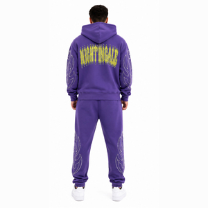 Conjunto de Sudadera y Pantalones Deportivos, Conjunto Deportivo con Logotipo Personalizado, Trajes Deportivos con Pedrería Premium - Product Image 3