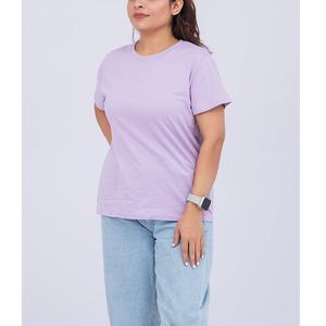 Nueva Llegada, Camiseta de Mujer 100% Algodón, Talla Grande, Cuello Redondo, Estilo Urbano Ecológico, Manga Corta, Corte Holgado - Product Image 6