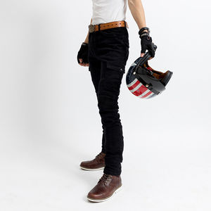 Pantalon de moto en jean personnalisé avec protections pour homme – Nouvelle collection en gros pour le cyclisme, le motocross et la course - Product Image 3