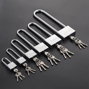 U-Shaped Long Beam Lock Cabinet Household Furniture Lock with Extended Long Handle and Long Nose Long Bar Lock Head <b>Padlock</b> - Product Image 1