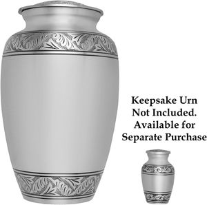 Urne funéraire en argent pour cendres humaines, fabriquée à la main en laiton - Product Image 3