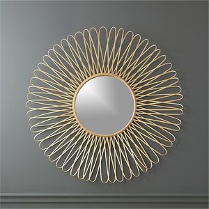 Miroir mural en métal de qualité supérieure avec cadre décoratif finition antique pour un design d'intérieur luxueux de salon - Product Image 2