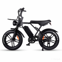 Vélo de montagne électrique tout-terrain sportif V8pro avec pneus larges de 20*4 pouces, moteur sans balais, suspension double, batterie lithium 48V, haute vitesse, style vintage