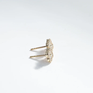 Pendientes de Oro Macizo con Diamantes en Forma de Trébol, con Diamantes Naturales y Cultivados en Laboratorio, Joyería Fina Elegante, Regalo de Aniversario para Mujer - Product Image 5