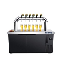 Distributeur de bière commercial, refroidisseur de bière, Kegerator en acier inoxydable, double robinet pour pub et brasserie