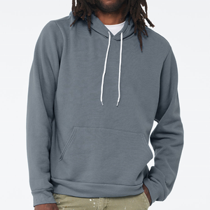 Sweat-shirt d'hiver pour homme, coupe classique, en polaire, avec poche, broderie personnalisée, devant uni, polyester/coton écologique - Product Image 4