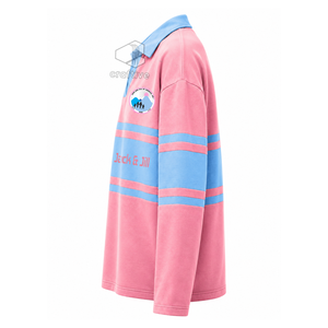 Camiseta de rugby piqué para mujer Jack And Jill Of America con cuello, paneles de color en bloques, estilo universitario, polo de rugby bordado, top deportivo - Product Image 3