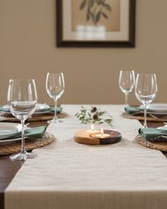 Juego de Portavelas de Madera Hechos a Mano Yin Yang Zen para Decoración de Navidad, Pascua, Hogar, Patio y Eventos - Product Image 3