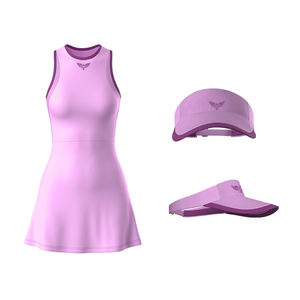 Vestido de Tenis Personalizado para Mujer con Visera, Conjunto de Falda Deportiva sin Mangas, Ropa Deportiva Transpirable de Secado Rápido, Fabricante Mayorista - Product Image 6