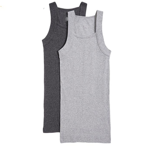 Men Tank Tops Lightweight Comfortable 100% Soft Breathable Cotton Plain Slim Fit square Cut Neck Sleeveless tank Top Men - Product Image 5