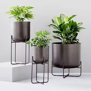 Maceta Metálica de Acabado Elegante, Moderna, para Plantas de Interior, Decorativa, para Hogar, Jardín, Balcón - Product Image 4