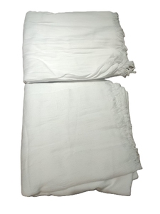 Ensemble de 2 pièces en coton 100% pour hommes, Ihram pour le Hajj, de haute qualité, respirant, vêtements musulmans traditionnels, couleur unie, personnalisable - Product Image 5