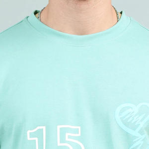 Conjunto de 2 Piezas de Verano para Hombre, Camiseta de Manga Corta y Pantalones Cortos, Tejido de Punto, 100% Algodón, 220 g/m², Secado Rápido, Personalizable, al Por Mayor - Product Image 5