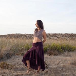 Falda Asimétrica de Corte Alto-Bajo |   Falda Maxi Bohemia de Varias Capas |   Ropa de Hada Gitana para Festivales |   Estilo Bohemio Élfico para Mujer - Product Image 1