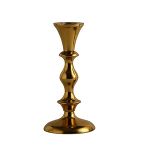 Elegant Golden Metal <b>Taper</b> <b>Candle</b> <b>Holder</b> Stand Decorative Candlestick <b>Holder</b> for Living Room Dining Table Bedroom Home Decor - Product Image 1