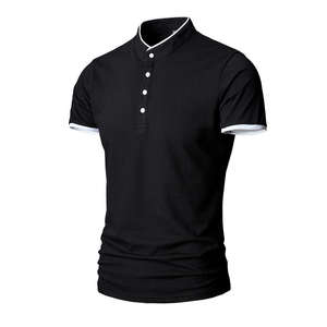 Vente en gros de polos personnalisés pour hommes, couleur unie, manches courtes, col à revers, grandes tailles, vêtements pour hommes - Product Image 1