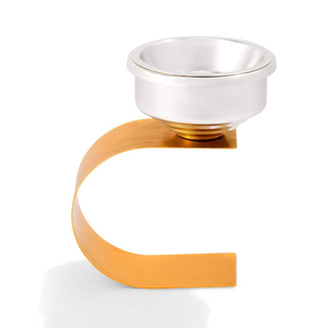 Gold And <b>Silver</b> Metal Incense <b>Burner</b> Featuring A Curved Stand Elegant Stylish Piece Crafted For Home Fragrance & Decoration - Product Image 3