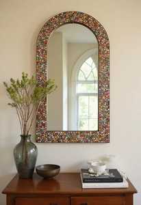 Cadre de miroir mural en os incrusté, finition artisanale, pour hôtels de luxe, décoration murale de chambre - Product Image 1