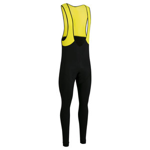 Pantalones Cortos de Ciclismo Ajustados para Hombre, Largos, Negros con Dorso Amarillo, de Secado Rápido, Spandex/Nylon 160g - Product Image 2