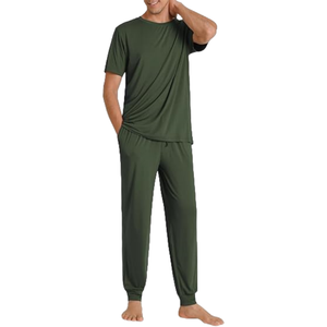 Conjunto de pijama con botones para hombre, ropa de dormir clásica, ropa cómoda para estar en casa, conjunto de dos piezas, ropa de noche suave, conjunto para estar en casa - Product Image 5