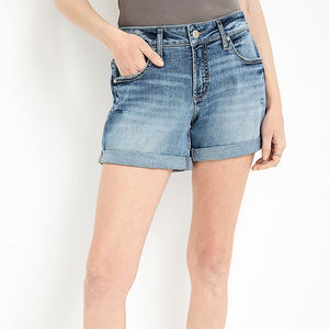 Shorts de Mezclilla Ajustados de Cintura Media, Casuales y Sexys para Mujer, Transpirables y Ecológicos - Product Image 1