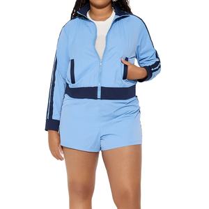 Ensemble décontracté pour femme avec coupe-vent à capuche et short assorti, sublimation, collection 2026 - Product Image 3