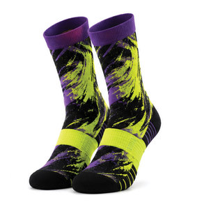 Moisture Wicking Winter Knitted Sports <b>Socks</b> <b>Polyester</b>/Nylon Blend Athletic Crew Bottom Logo for Outdoor Sports Training - Product Image 1