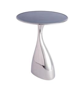 Modern Pedestal <b>Console</b> <b>Table</b> With Tempered Glass Top Stainless Steel Base Contemporary Living Room Furniture - Product Image 3