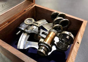 อุปกรณ์การเดินเรือทองเหลืองโบราณพร้อมกล่องไม้อุปกรณ์การเดินเรือโบราณสำหรับนักสะสม - Product Image 6